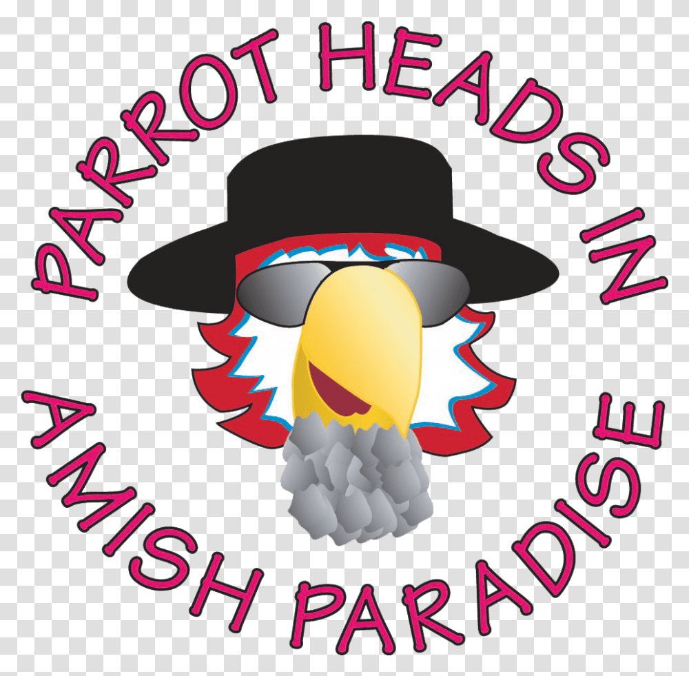 Parrotheads In Amish Paradise Cartoon Clipart Full Size Cartoon, Label, Text, Logo, Symbol Transparent Png