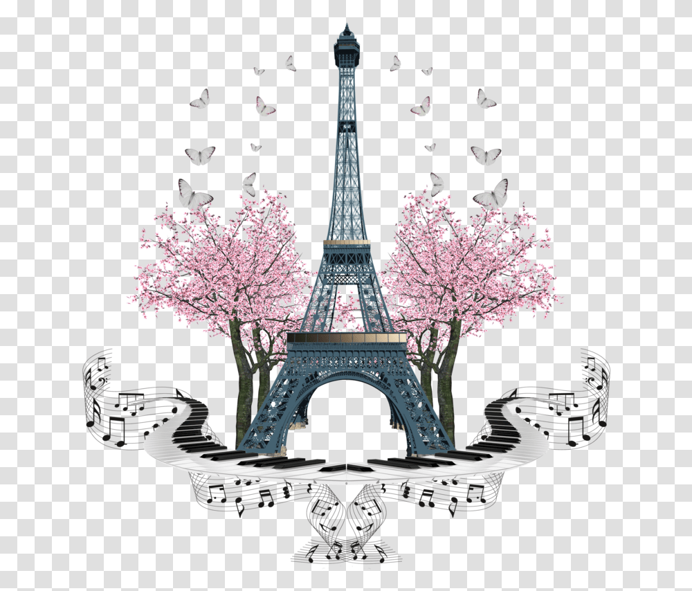 Pars Eiffel Tower, Plant, Flower, Cherry Blossom, Petal Transparent Png