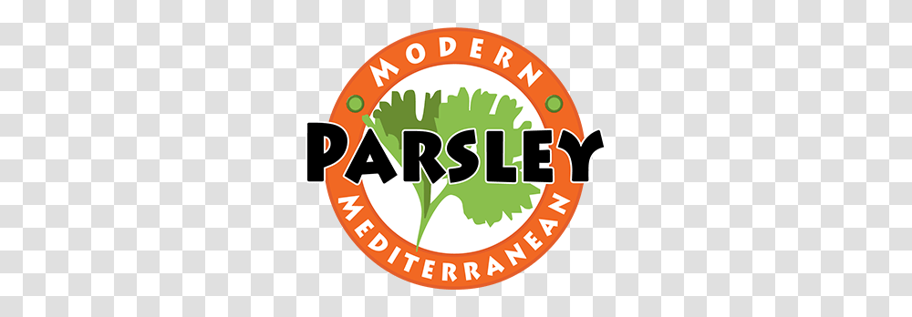 Parsley Modern Mediterranean Restaurants Mediterranean Food Las, Label, Plant, Vegetation Transparent Png