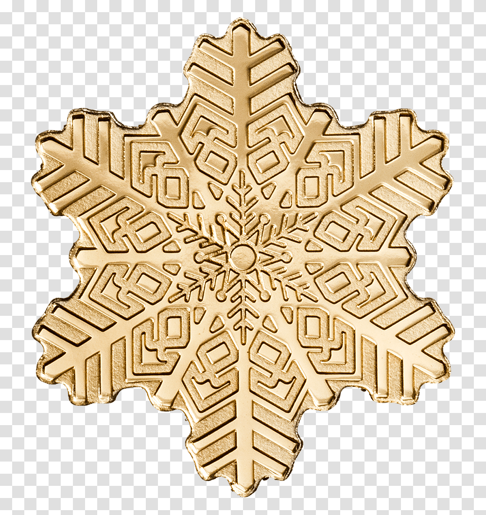 Part Of The Collection Special Shapes Gold Snowflake, Cross, Pattern, Ornament Transparent Png