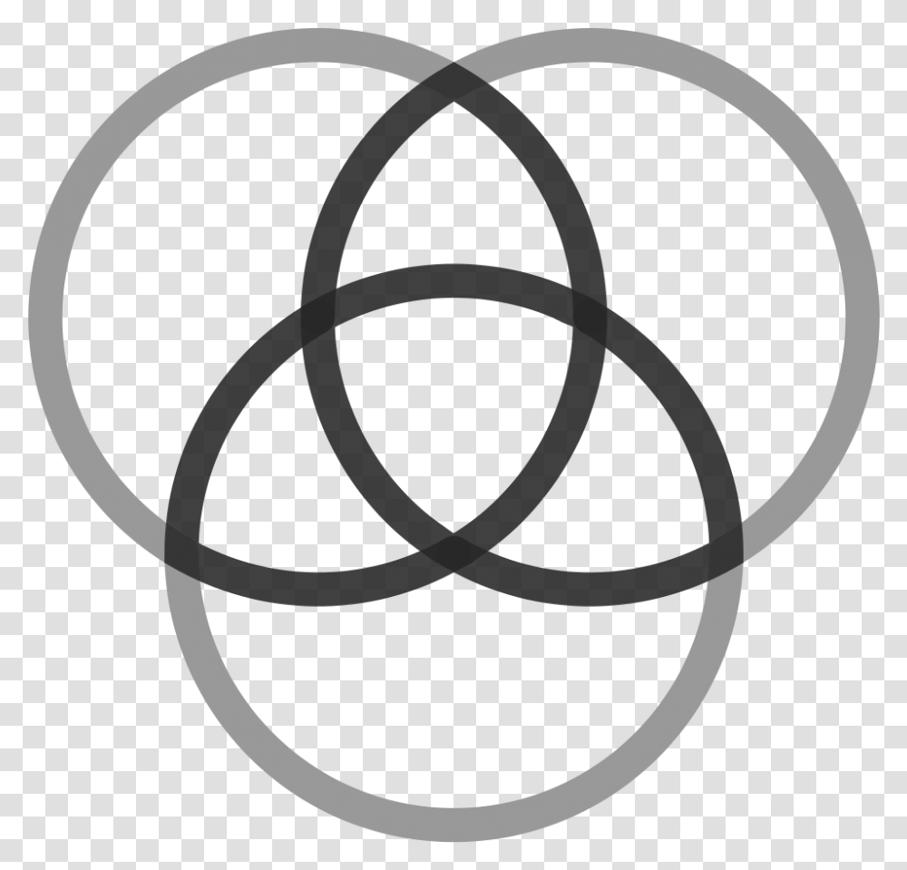 Part Of The Flower Of Life Holy Trinity Symbol, Logo, Trademark, Stencil Transparent Png