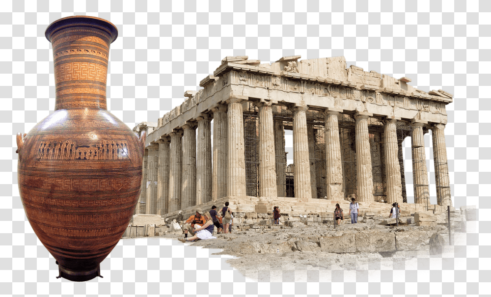 Partenn De La Acrpolis De Atenas Parthenon, Architecture, Building, Temple, Person Transparent Png