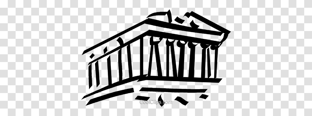 Parthenon Clipart Black And White, Handrail, Banister, Railing, Gate Transparent Png