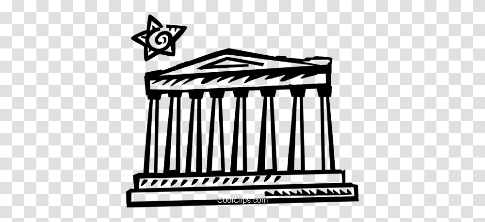 Parthenon Royalty Free Vector Clip Art Illustration, Gate, Architecture, Building, Pillar Transparent Png