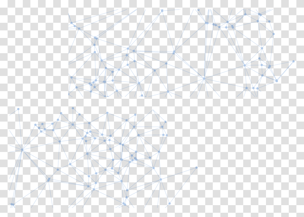 Particles Bottom Left Header Coverage Triangle, Network, Utility Pole, Spider Web Transparent Png