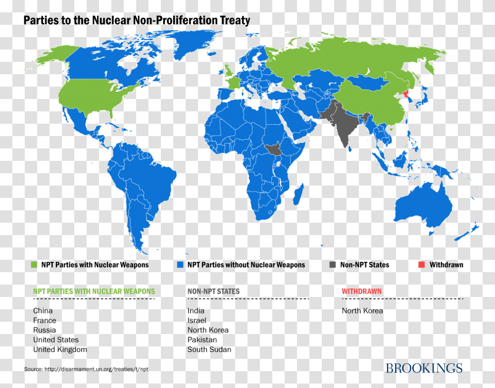 Parties To The Nuclear Non Proliferation Treaty Un Member States Map, Plot, Diagram, Atlas, Outer Space Transparent Png