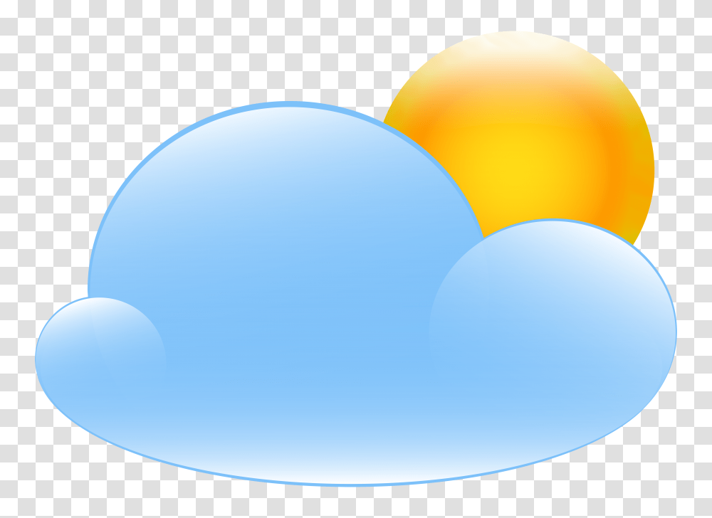 Partly Cloudy With Sun Weather Icon Clip Art, Balloon, Sphere Transparent Png