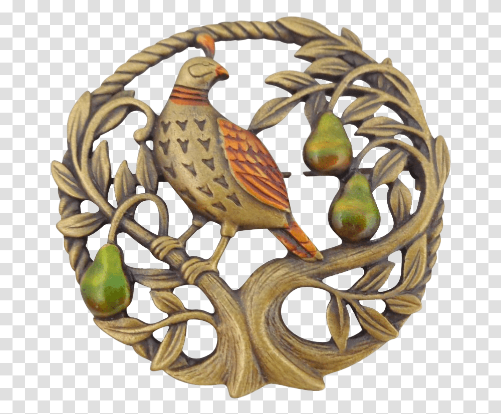 Partridge Clipart Partridge In A Pear Tree Antique, Bird, Animal, Bronze, Grouse Transparent Png