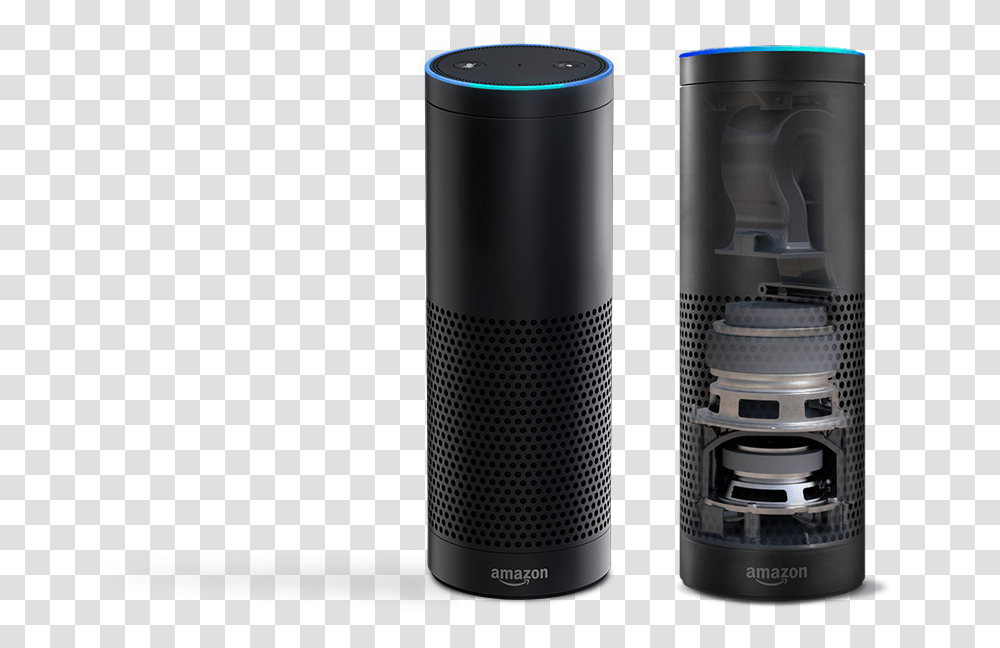 Parts Of Alexa Echo Download Amazon Echo Speaker Size, Electronics, Cylinder, Camera, Shaker Transparent Png