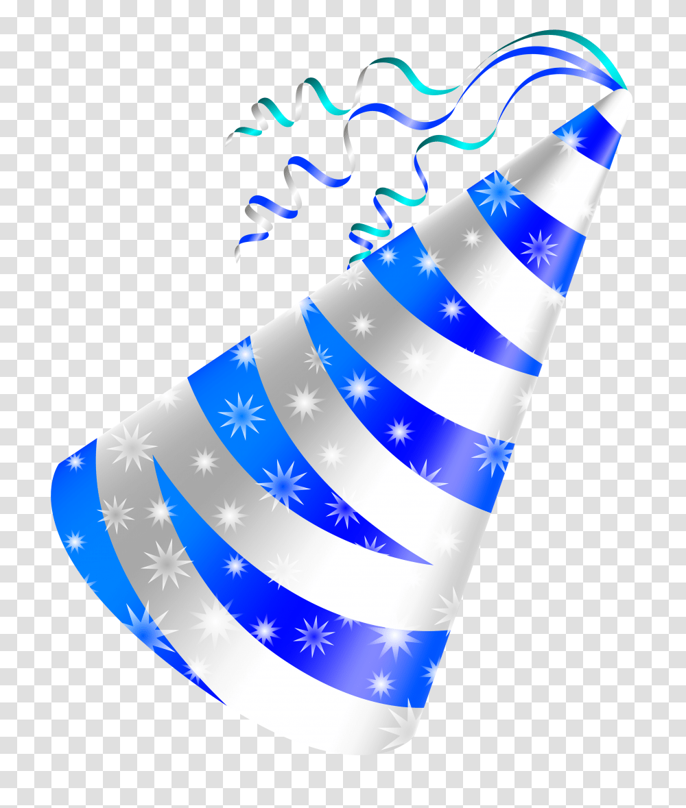 Party Birthday Hat Blue Birthday Hat, Clothing, Apparel, Party Hat Transparent Png