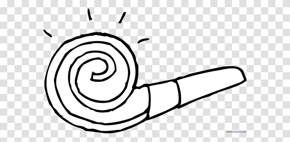 Party Blower Coloring, Animal, Invertebrate, Spiral, Hammer Transparent Png