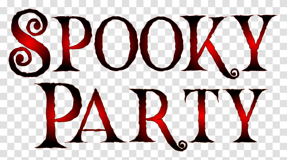 Party Clip Halloween Spooky, Alphabet, Calligraphy, Handwriting Transparent Png