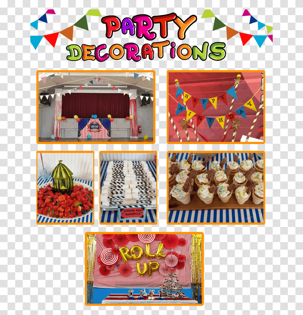 Party Decoration, Collage, Poster, Advertisement, Sweets Transparent Png