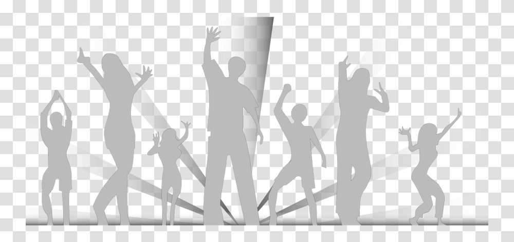 Party Dinner Vector Download Silhouette Dancing People, Person, Road, Metropolis, City Transparent Png