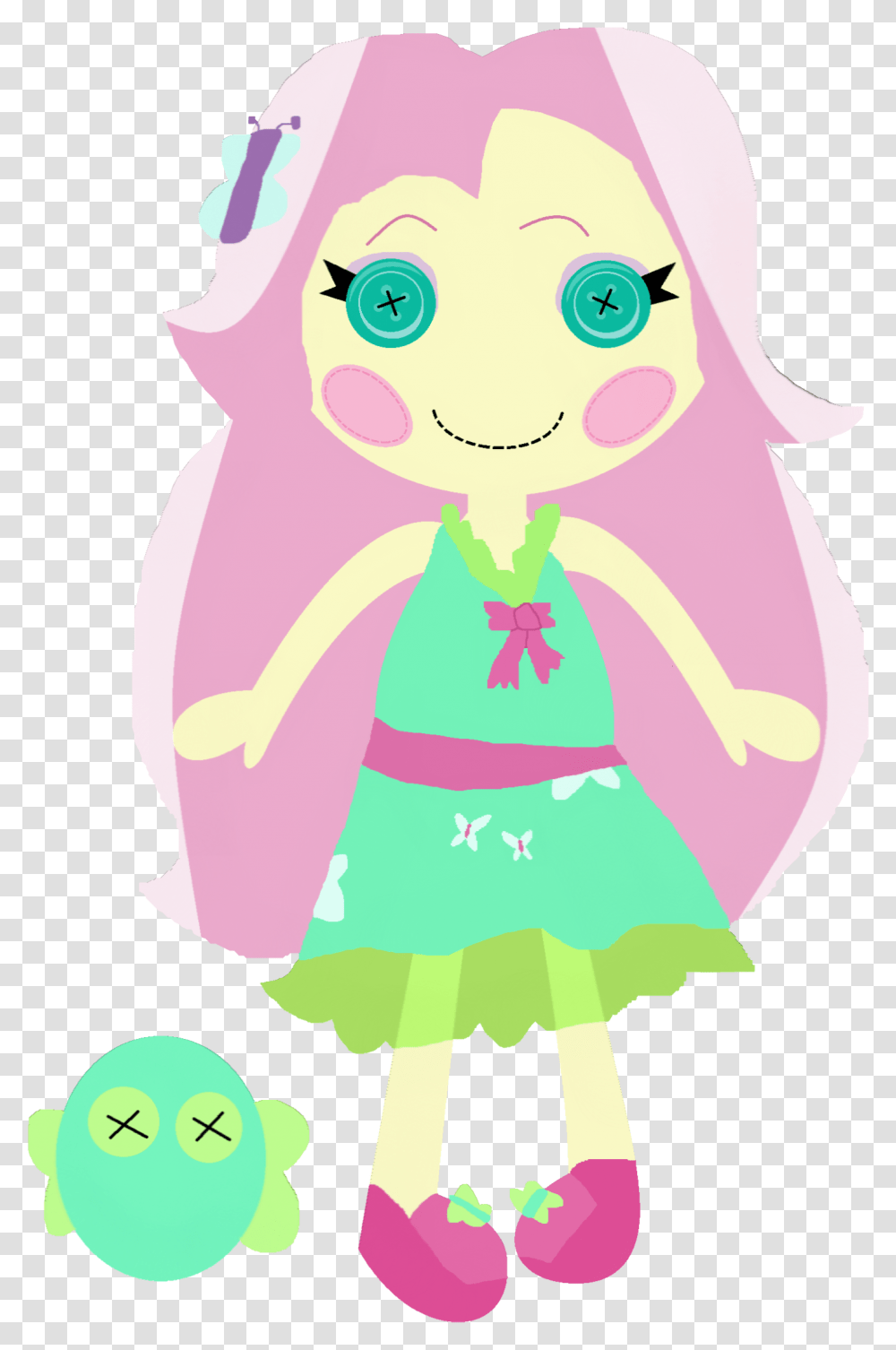 Party Dress Fluttershy Lalaloopsy Magic Dress, Face, Female, Girl Transparent Png