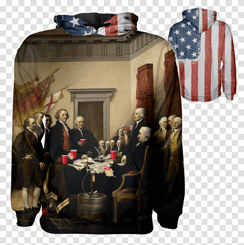 Party Flag Signing Of The Declaration Of Independence Meme, Person, Human, Painting Transparent Png