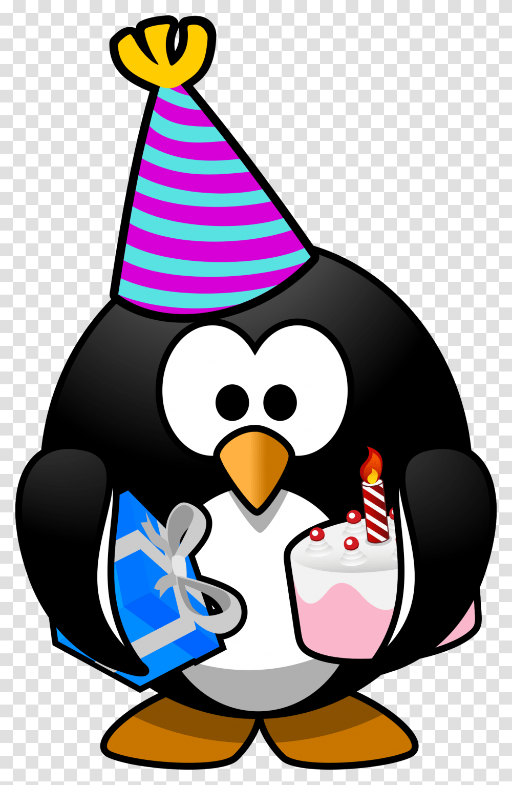 Party Hat Birthday Penguin Clipart, Bird, Animal, Clothing, Apparel Transparent Png