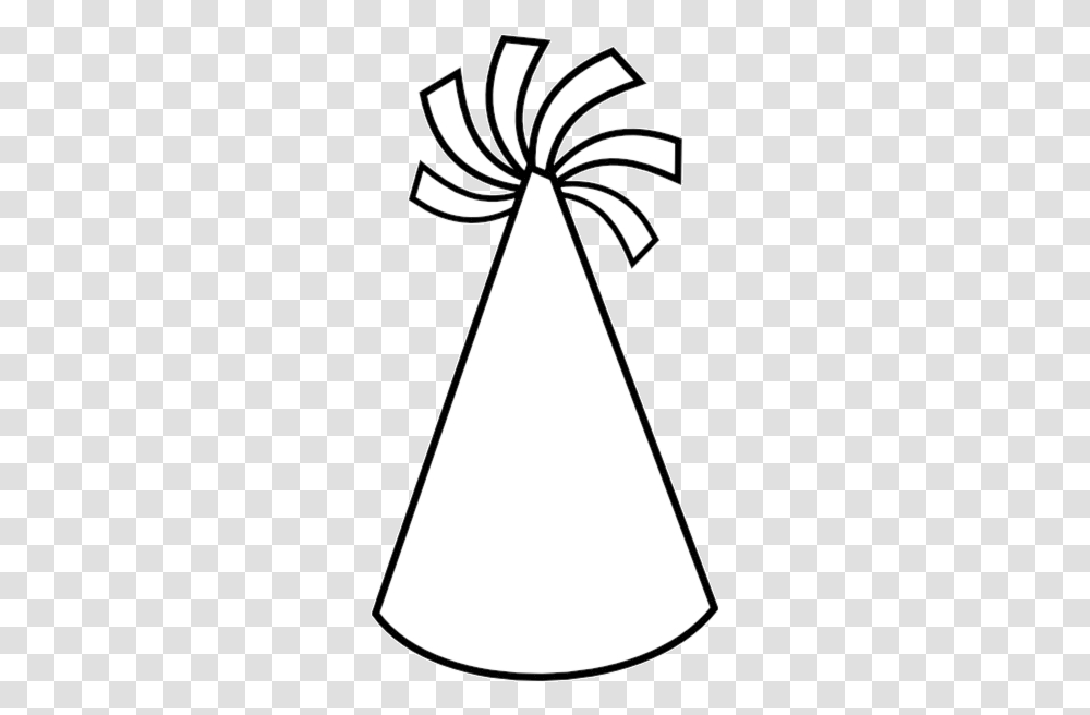 Party Hat Black And White Library Clipart Birthday Pngwide Party Hat Clipart Black And White, Symbol, Logo, Trademark, Arrow Transparent Png