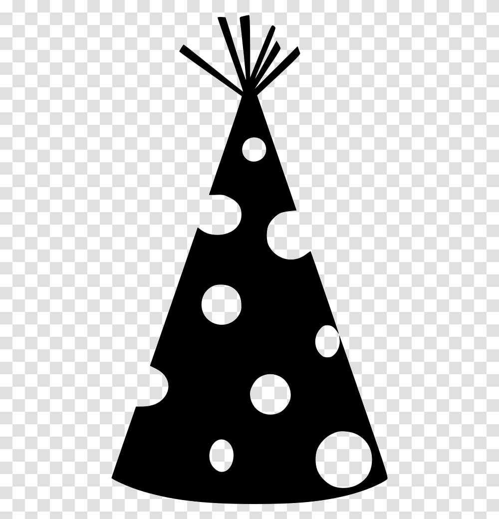 Party Hat Circle Dot Party Hat Black, Cone, Triangle, Cross Transparent Png