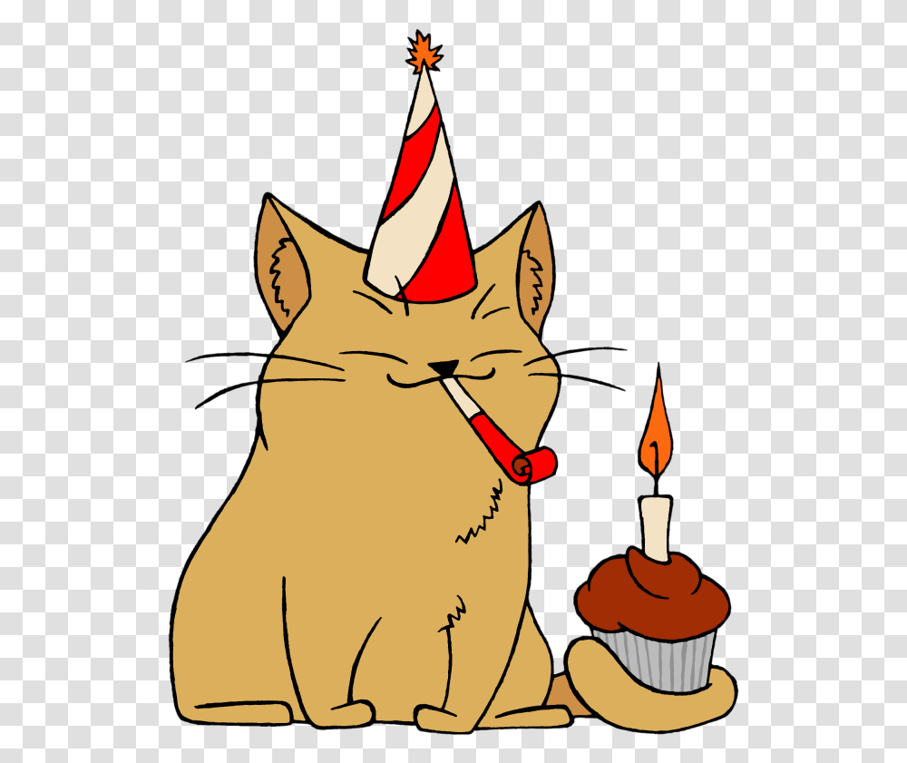 Party Hat Clipart Birthday Cat Birthday Cat Clip Art, Clothing, Apparel, Light Transparent Png