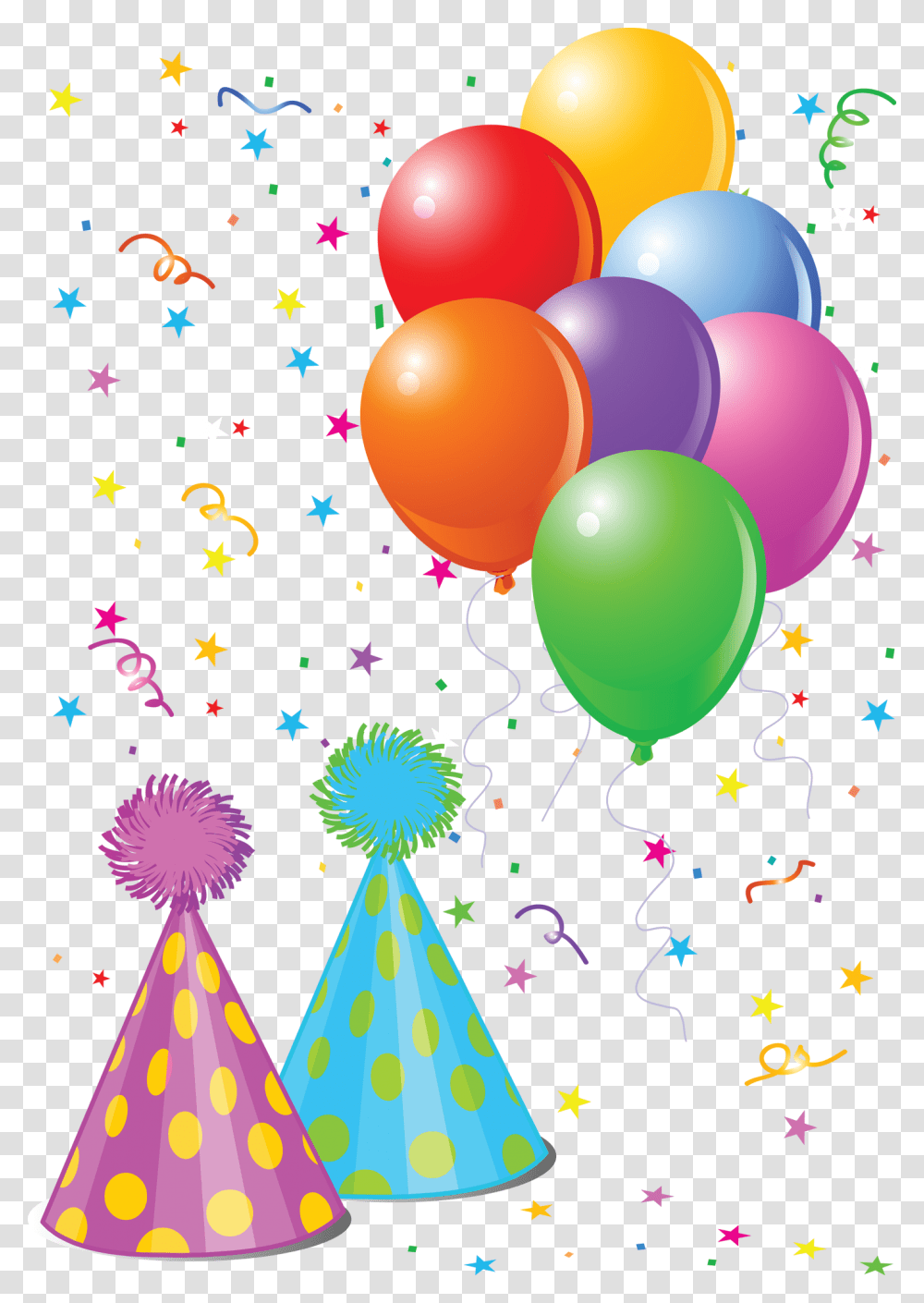 Party Hat Clipart Party Hat And Confetti, Ball, Balloon, Pattern Transparent Png