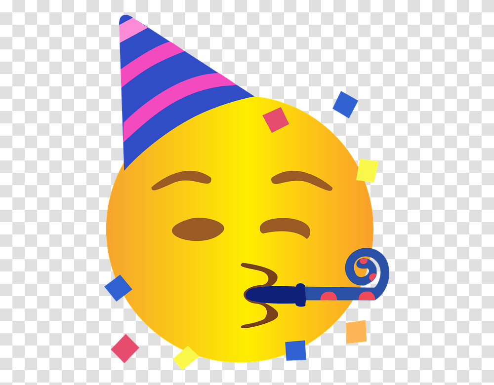 Party Hat Emoji Face, Apparel, Peeps Transparent Png