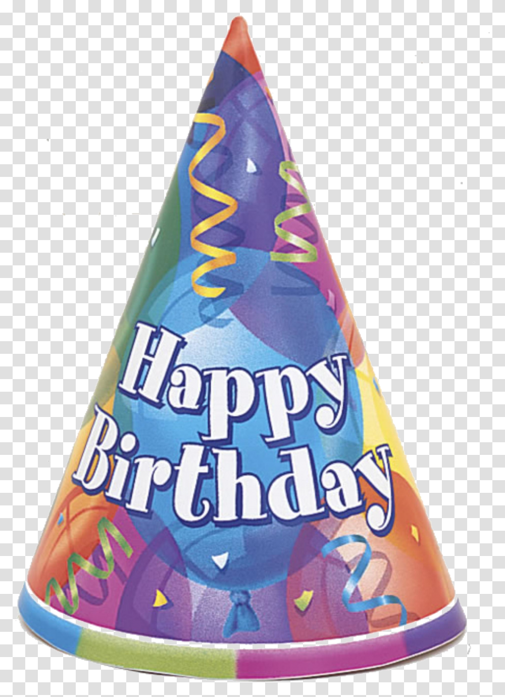 Party Hat Happy Birthday Clipart Background Birthday Hat, Apparel, Cone Transparent Png