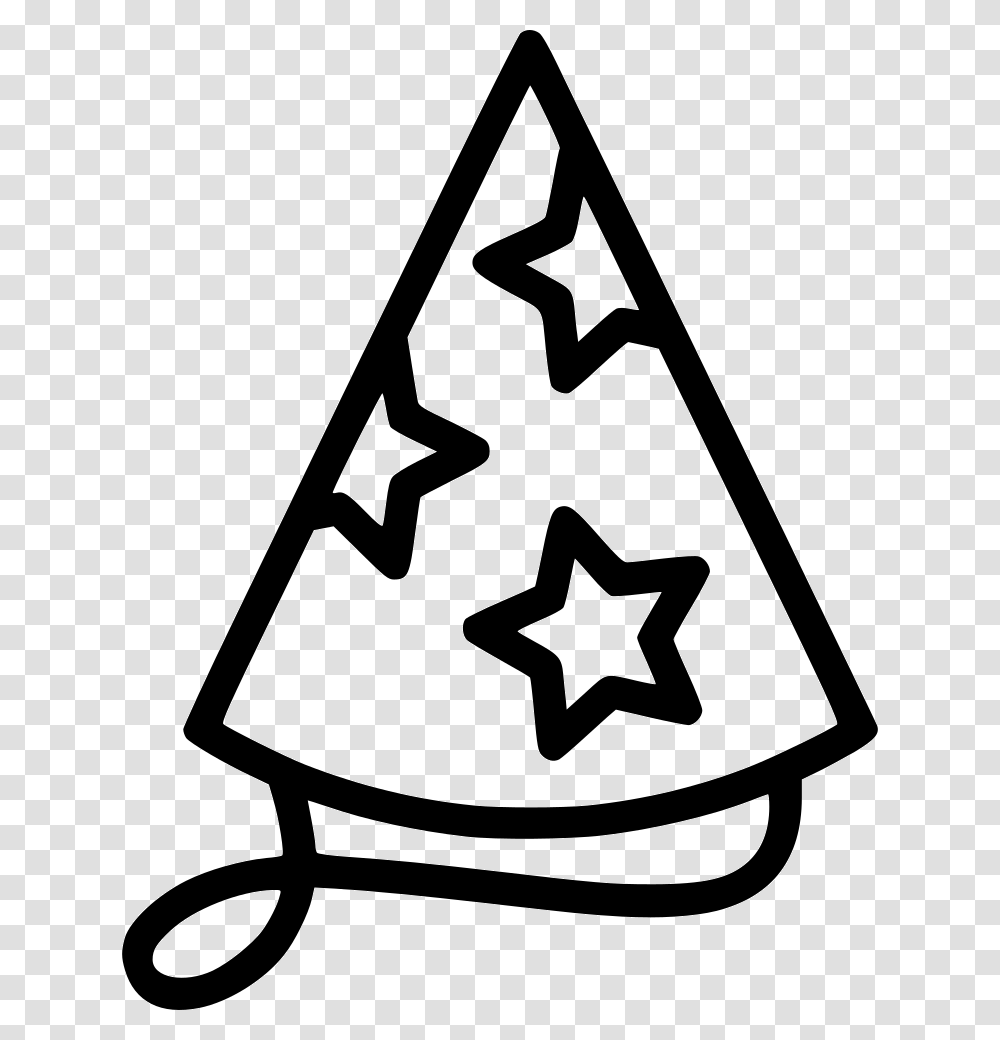 Party Hat Icon Free Download, Triangle, Star Symbol, Stencil Transparent Png