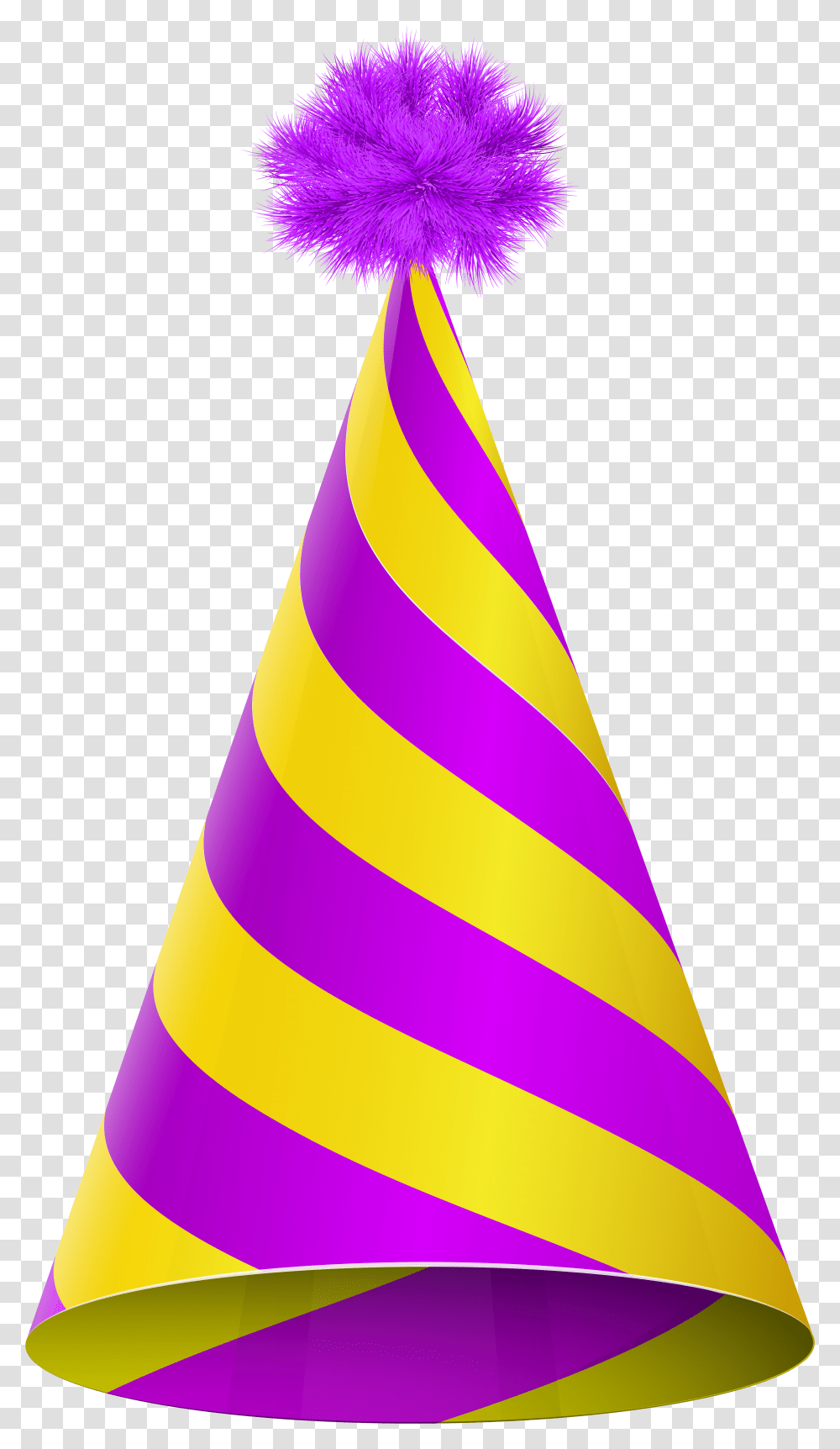 Party Hat Purple Yellow Clip Art Image Background Party Hat Transparent Png