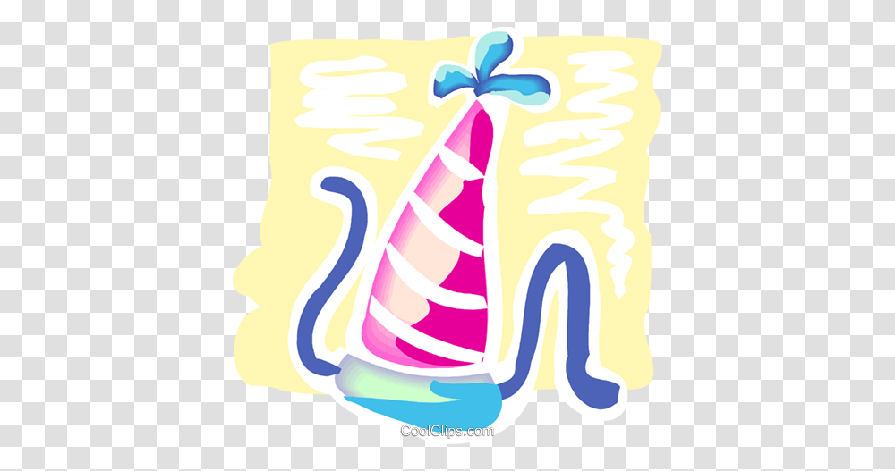 Party Hat Royalty Free Vector Clip Art Illustration, Apparel, Cone Transparent Png