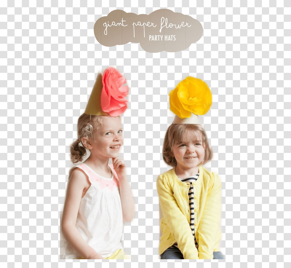 Party Hats Partyhats Freetoedit Paper Flower Hat For Kids, Apparel, Person, Human Transparent Png