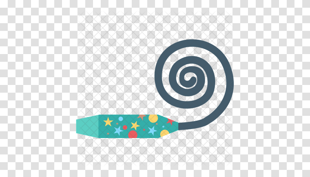 Party Horn Bold Line Icon Of Flat Style Horizontal, Oars, Rug, Paddle, Spiral Transparent Png