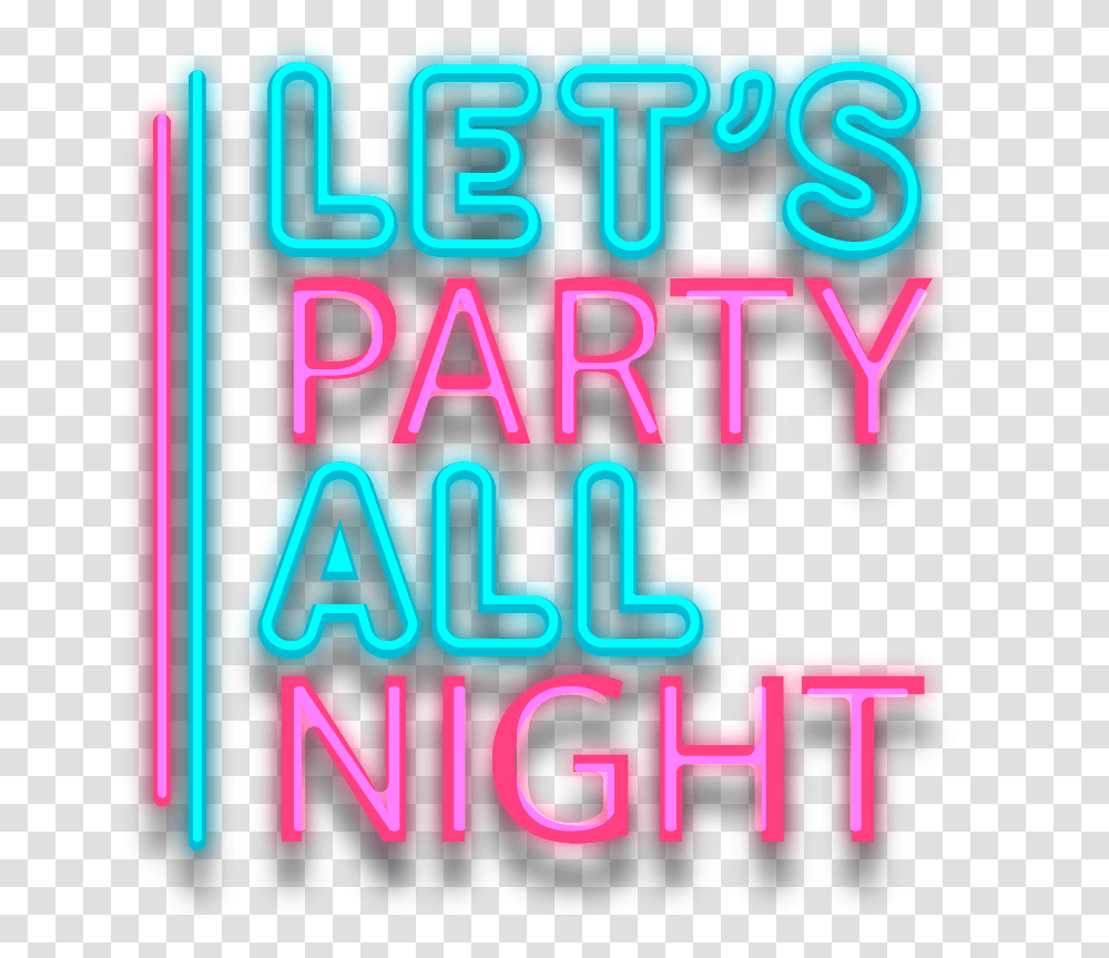 Party Nightlife Neon Ftestickers Graphic Design, Light, Purple Transparent Png