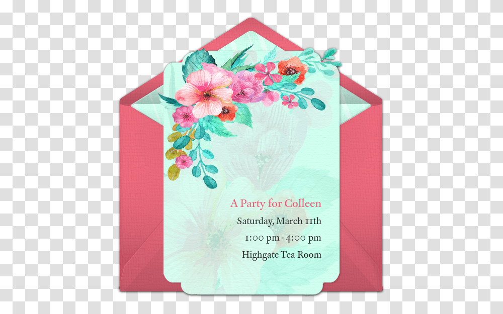 Party, Paper, Envelope, Flower Transparent Png