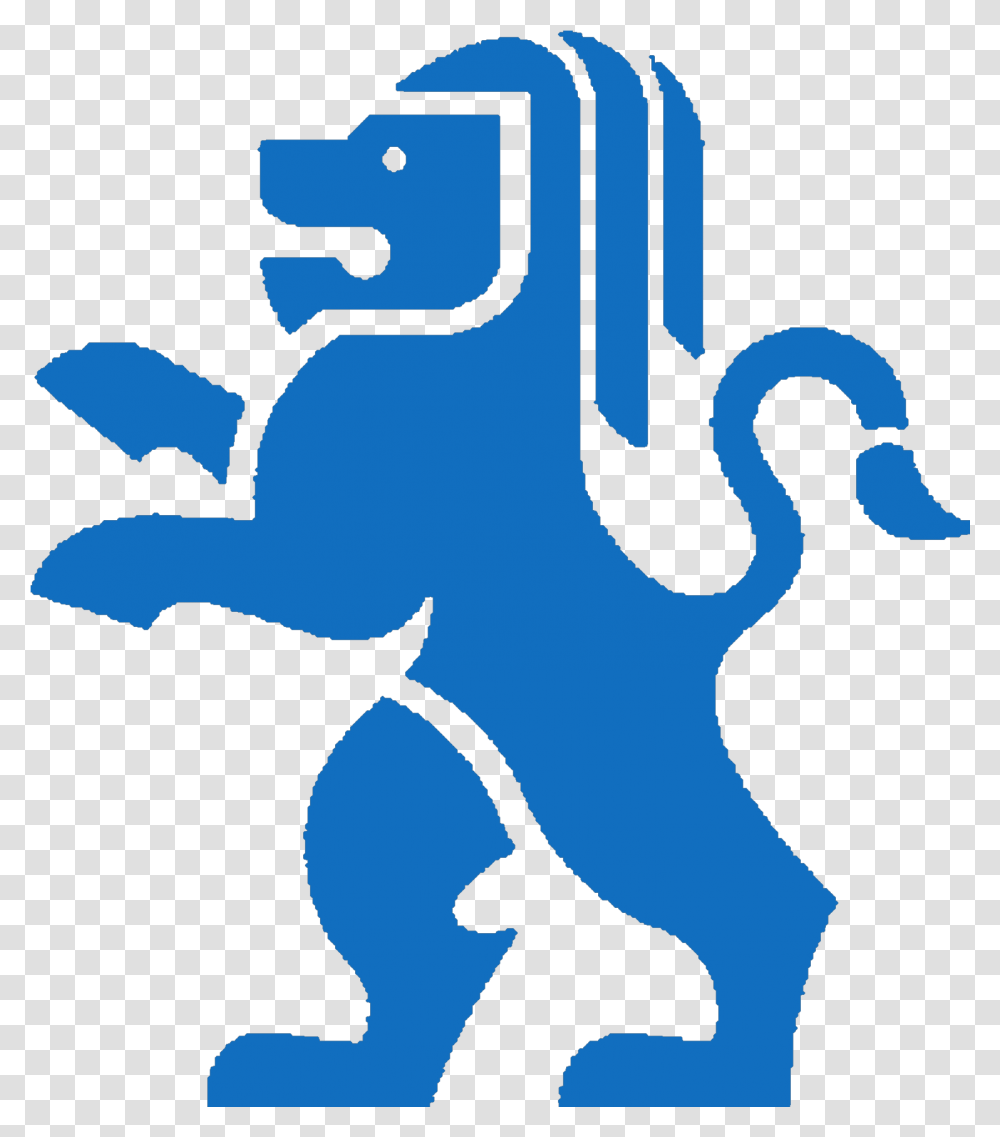 Party People Zeeuws Vlaanderen & Zeeland Logo Lion Clipart Leone Blu Logo, Animal, Mammal, Wildlife, Person Transparent Png