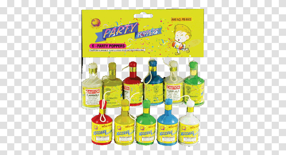Party Poppers Xtreme Fireworks Of Wisconsin Glass Bottle, Liquor, Alcohol, Beverage, Drink Transparent Png