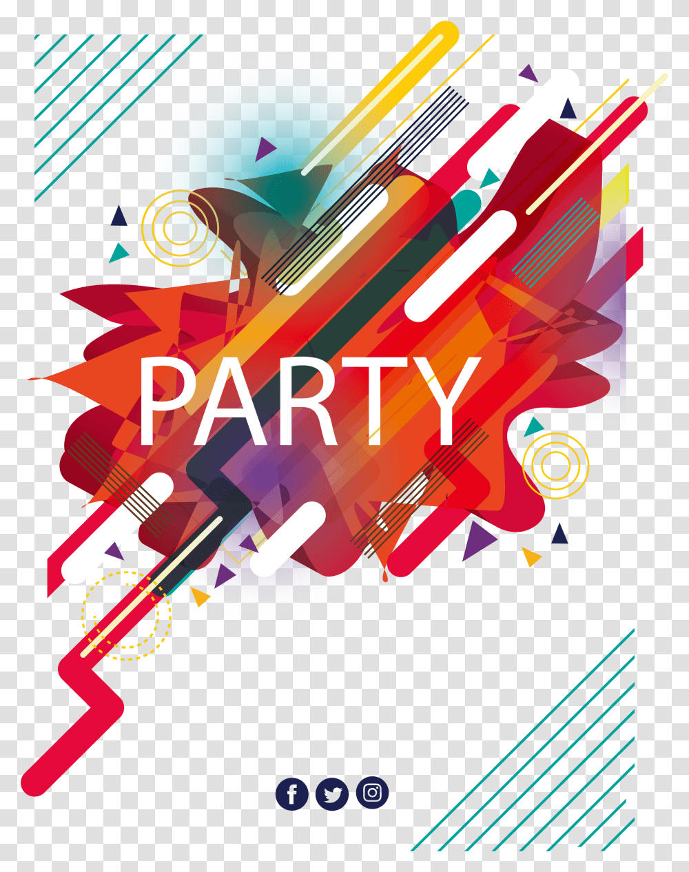 Party Poster Music Festival Abstract Party Poster Background, Modern Art, Advertisement, Floral Design Transparent Png