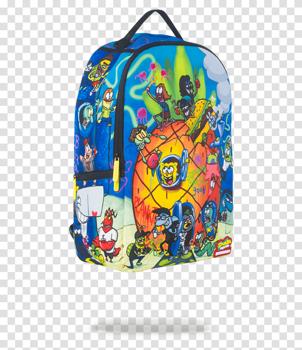 Party Sprayground Backpack Sprayground Spongebob Pineapple Party Backpack, Water, Doodle, Drawing, Outdoors Transparent Png