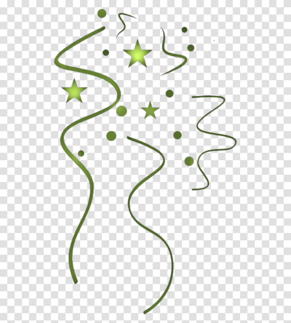 Party Streamers Confetti Stars Birthday Newyear Birthday Star, Star Symbol, Plant Transparent Png