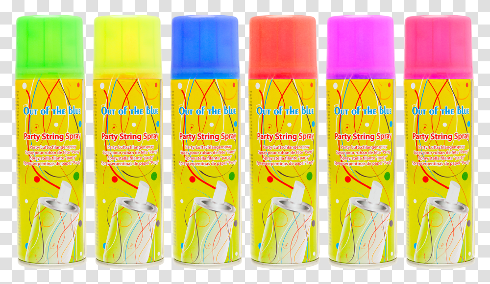Party String Spray Assorted Colours, Bottle, Bird, Animal, Aluminium Transparent Png