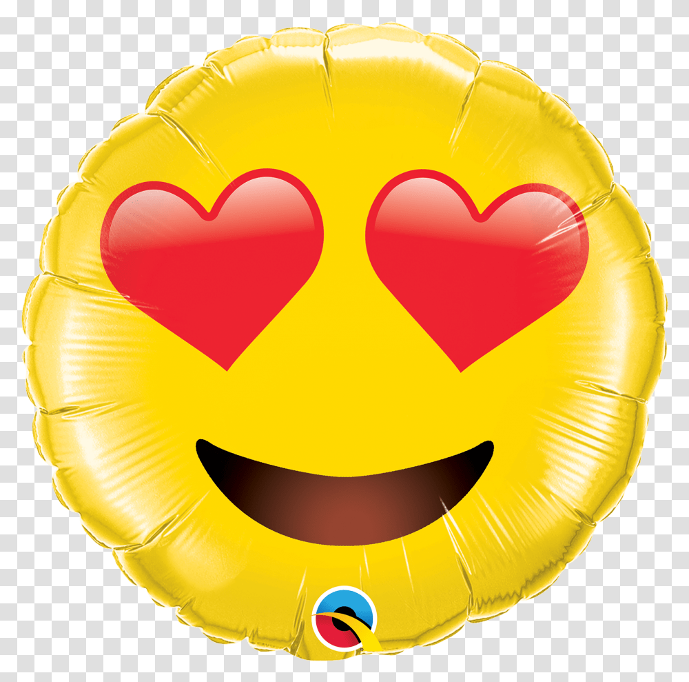 Party Supplies 18 Foil Heart Eyes Emoji Balloon, Food, Pac Man Transparent Png