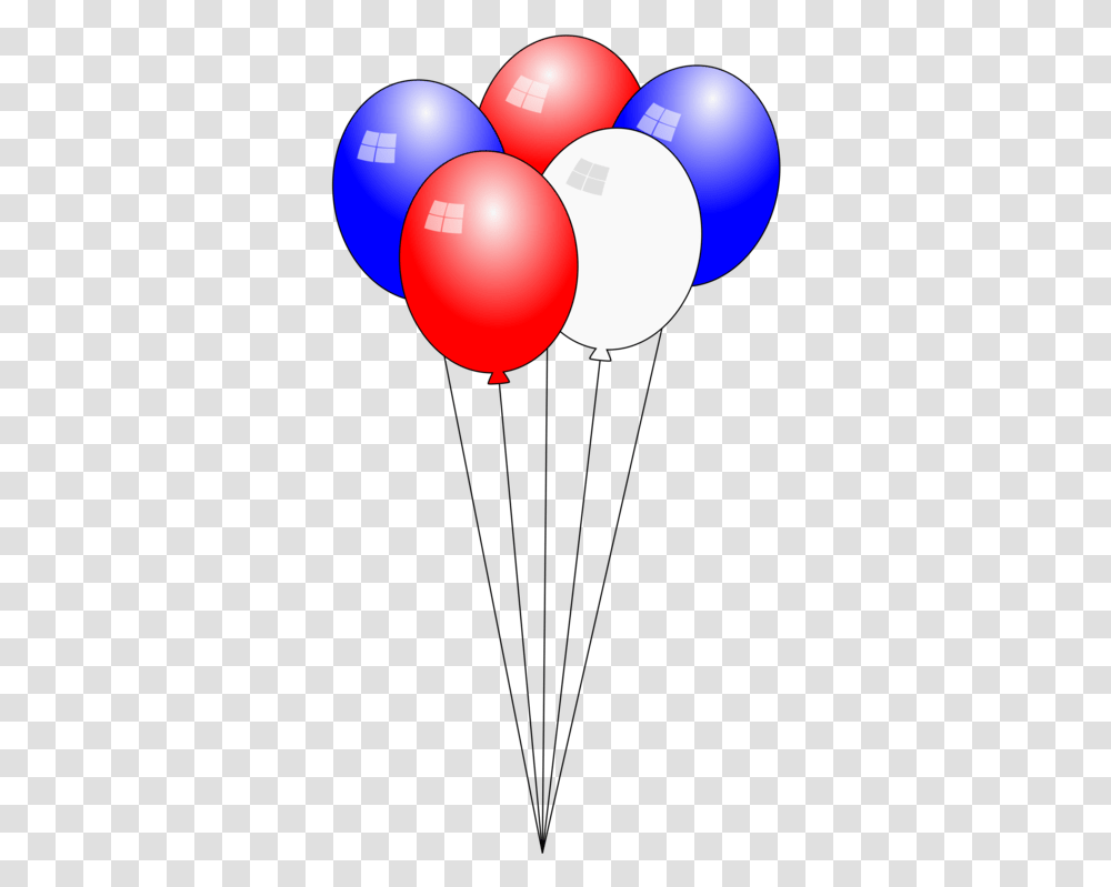 Party Supplyballoonsky Red White And Blue Balloons Clip Art Transparent Png