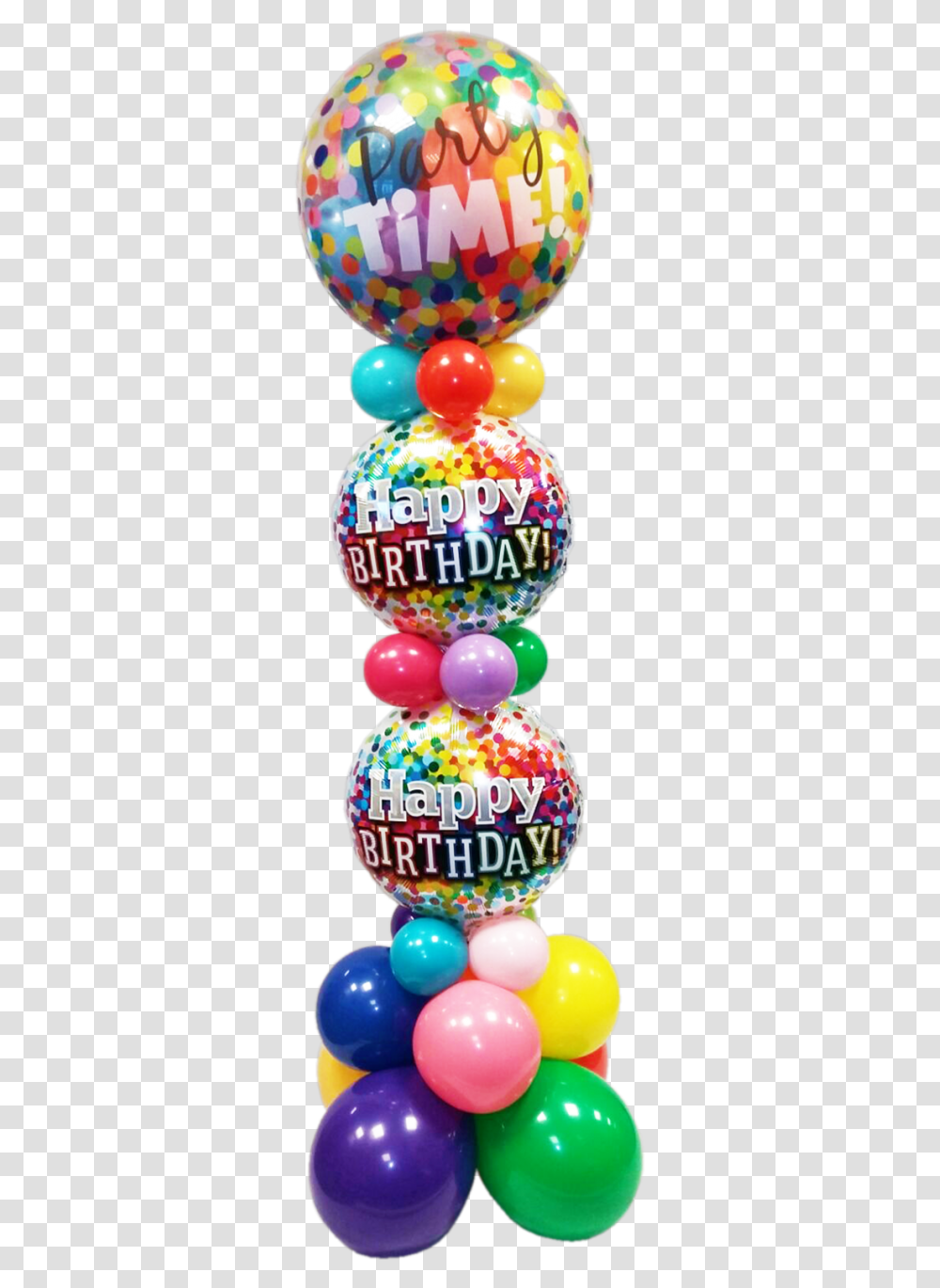Party Time Gumball Confetti Tower Multi Color Ballon Tower, Food, Balloon, Leisure Activities, Rattle Transparent Png