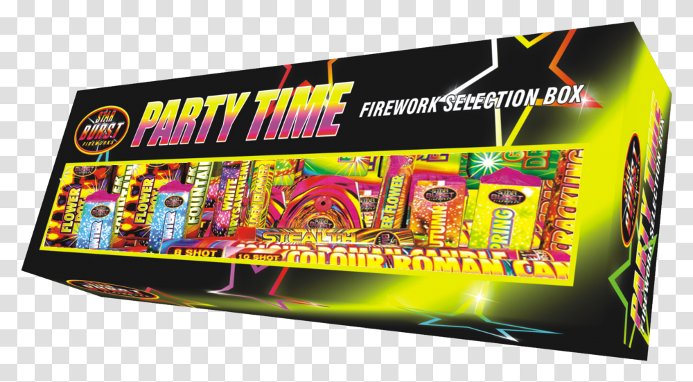 Party Time Selection Box Firework Transparent Png