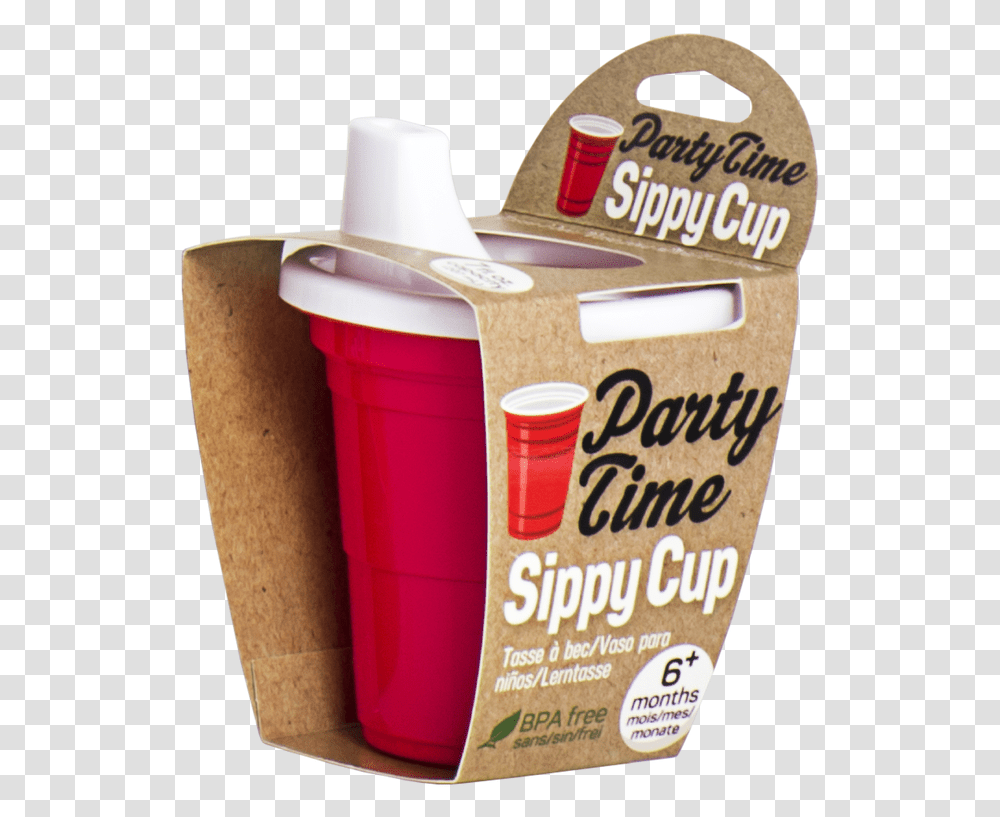 Party Time Sippy Cup In Packaging Party People Parents Food, Bottle, Shaker, Carton, Box Transparent Png