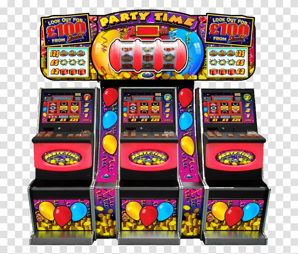 Party Time Streak 3 Player Machine Party Time Fruit Machine, Gambling, Game, Slot, Arcade Game Machine Transparent Png