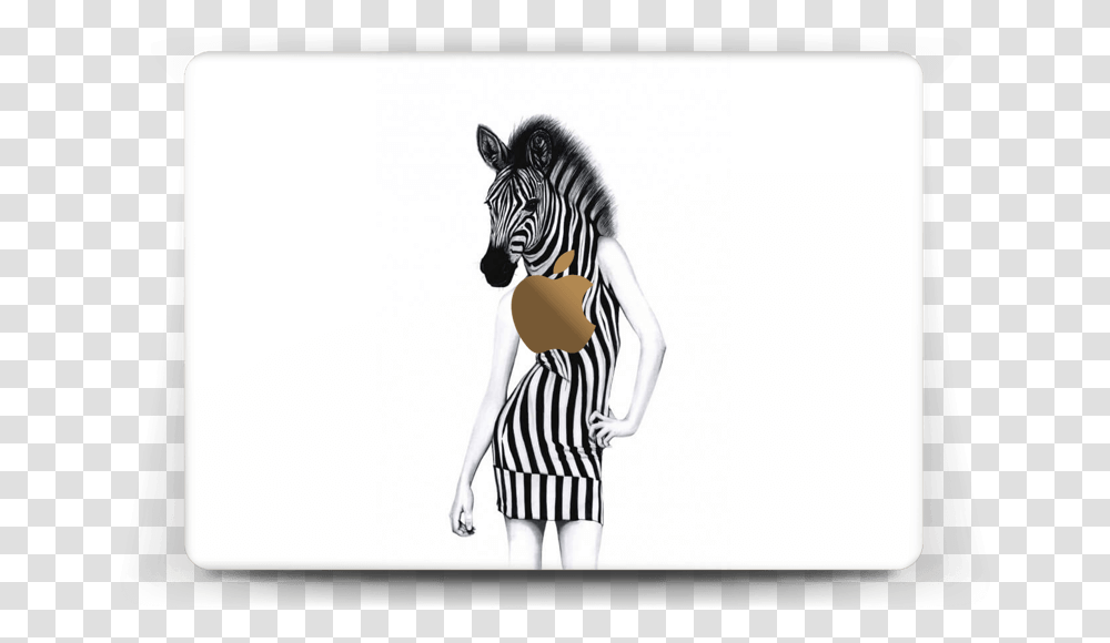 Party Zebra Skin Macbook 12 Cartoon, Person, Mammal, Drawing Transparent Png