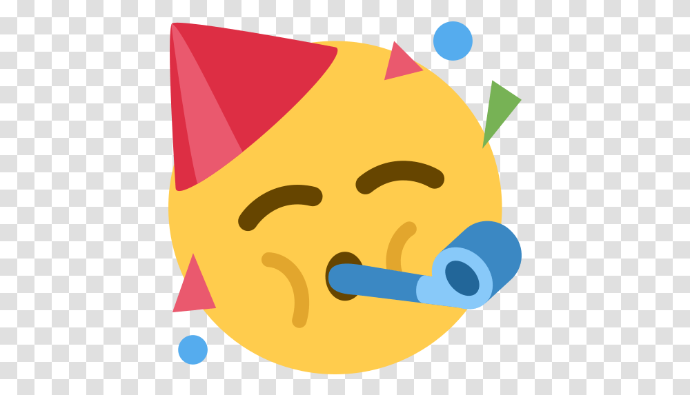 Partying Face Emoji Party Face Emoji Discord, Clothing, Apparel, Party Hat Transparent Png