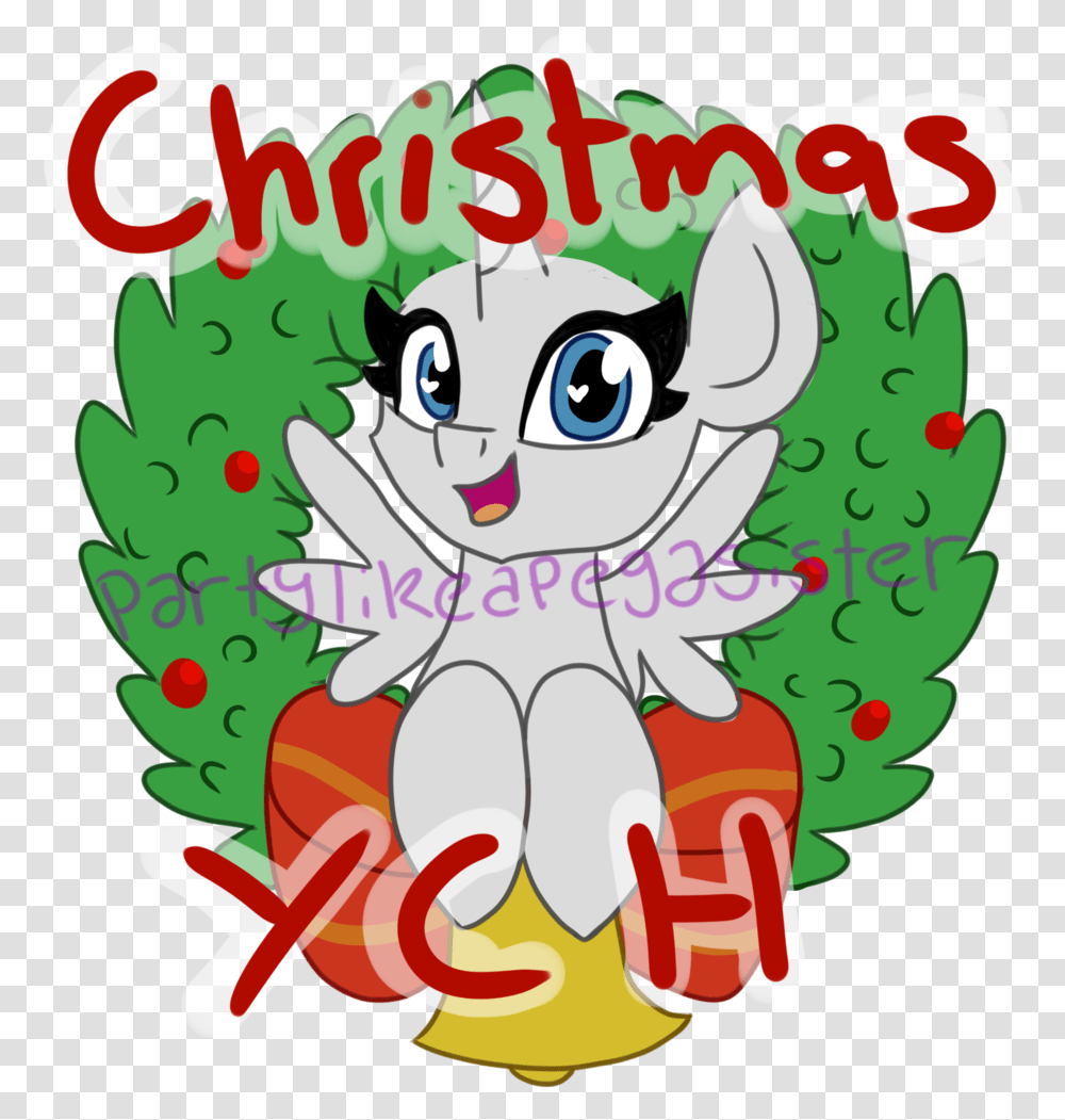Partylikeapegasister Bell Bow Christmas Holly Cartoon, Poster, Advertisement, Game Transparent Png