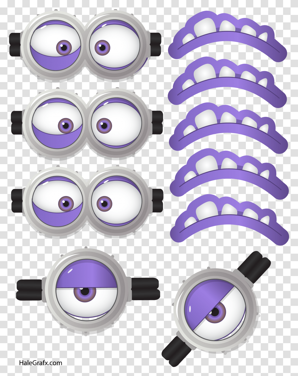 Partyummy Printable Minion Visage Violet Faces Evil Printable Purple Minion, Sphere Transparent Png